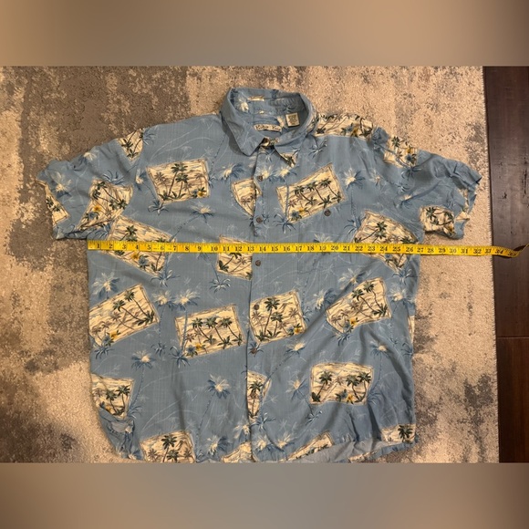 Batch Bay Blue Tropical Print Men's Shirt - Picture 4 of 5